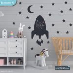 Vinilo Pizarra Flores (Kit de Organización y Decoración)