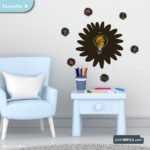 Vinilo Pizarra de Flores para Organización y Decoración